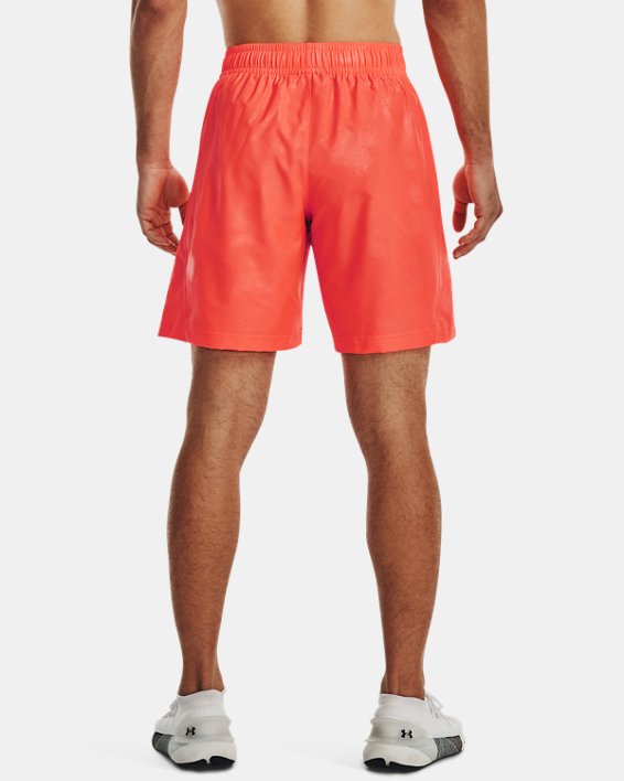 Herren UA Woven Emboss Shorts, Orange, pdpMainDesktop image number 1